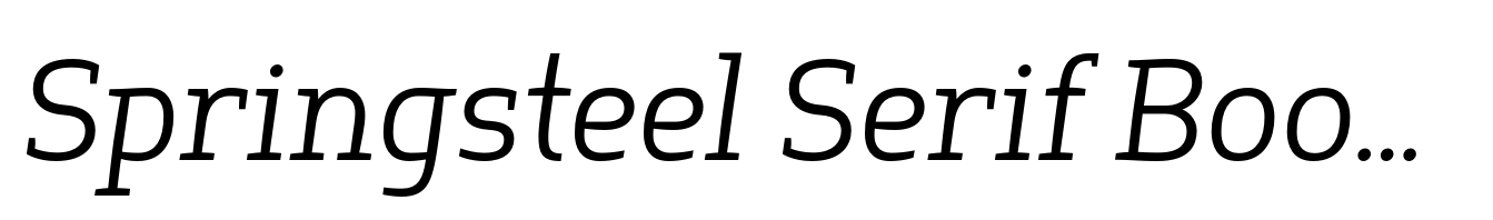 Springsteel Serif Book Italic